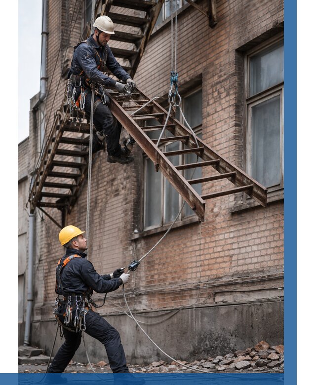 Демонтаж пожарной лестницы в Камышине от 12331 р. | ВЫСОТНИК-Кмш