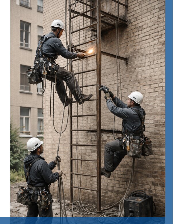 Ремонт пожарной лестницы в Камышине от 7707 р. | ВЫСОТНИК-Кмш