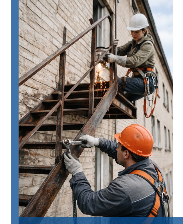 Ремонт и восстановление пожарных лестниц с выездом в Камышине