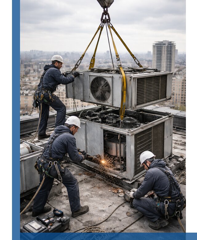 Демонтаж крышной установки в Камышине любой сложности