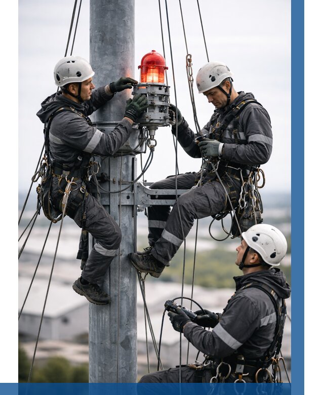 Монтаж заградительных огней в Камышине от 8735 р. | ВЫСОТНИК-Кмш