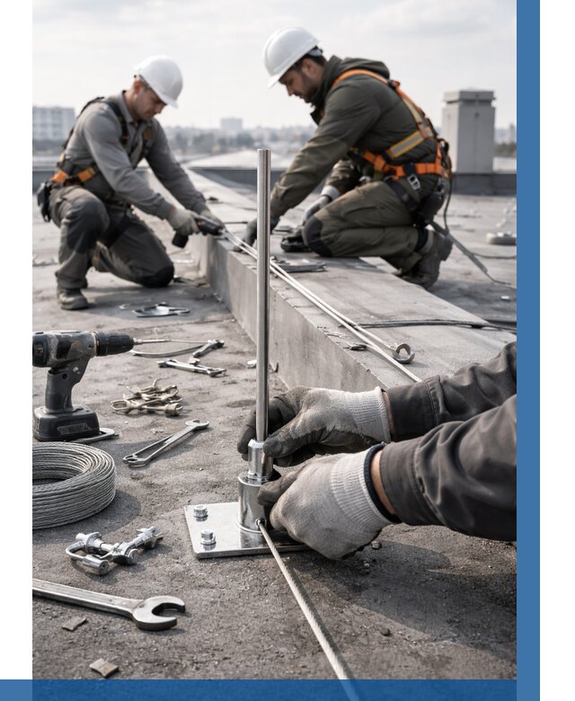 Монтаж молниезащиты на кровле в Камышине цена от 25690 р. | ВЫСОТНИК-Кмш