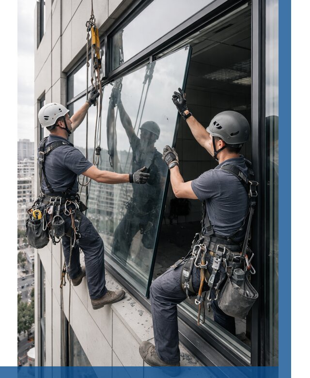 Замена стеклопакетов на высоте в Камышине от 5652 р. | ВЫСОТНИК-Кмш