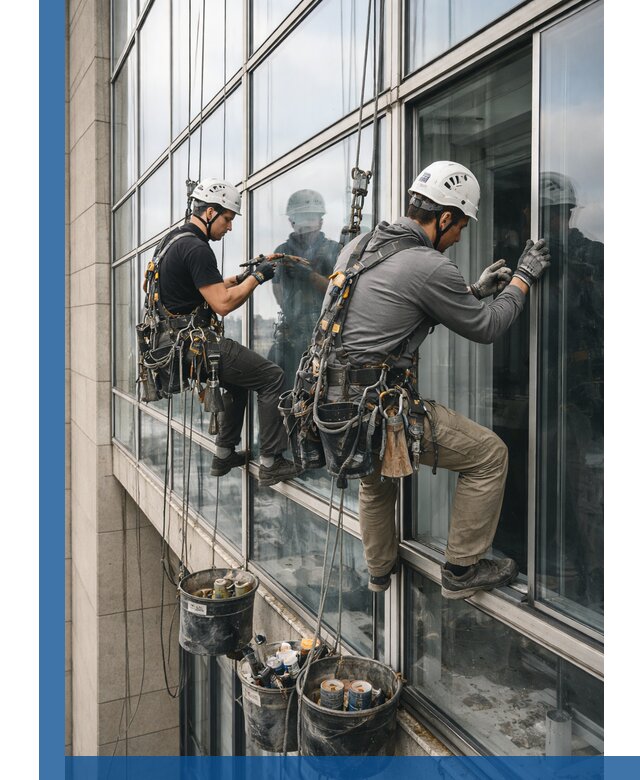 Ремонт витражных конструкций и фасадного остекления в Камышине