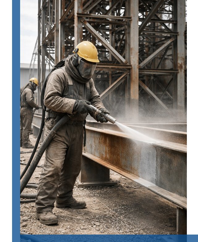 Пескоструйная очистка металлоконструкций в Камышине промышленная