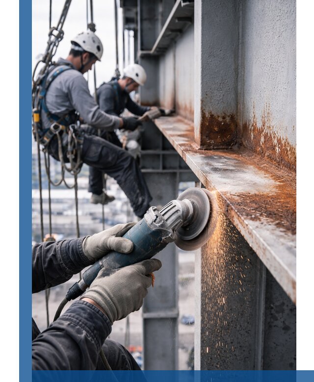 Зачистка металла от ржавчины и подготовка поверхностей в Камышине