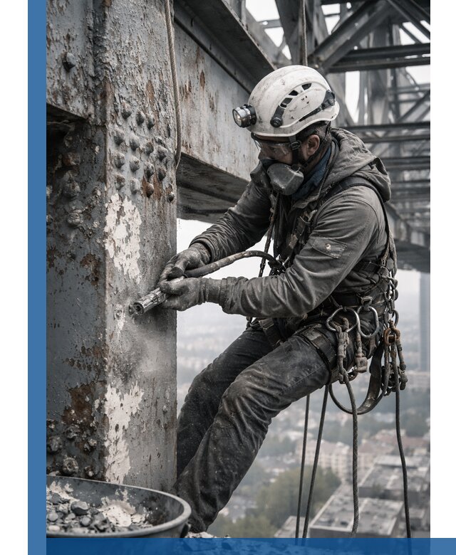 Удаление старой краски с металлических конструкций в Камышине