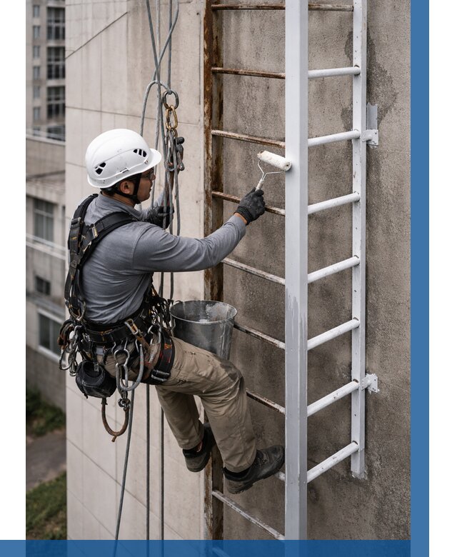 Покраска пожарных лестниц в Камышине от 4624 р. | ВЫСОТНИК-Кмш