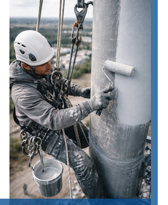 Покраска мачт связи под ключ в Камышине от 873 р. | ВЫСОТНИК-Кмш