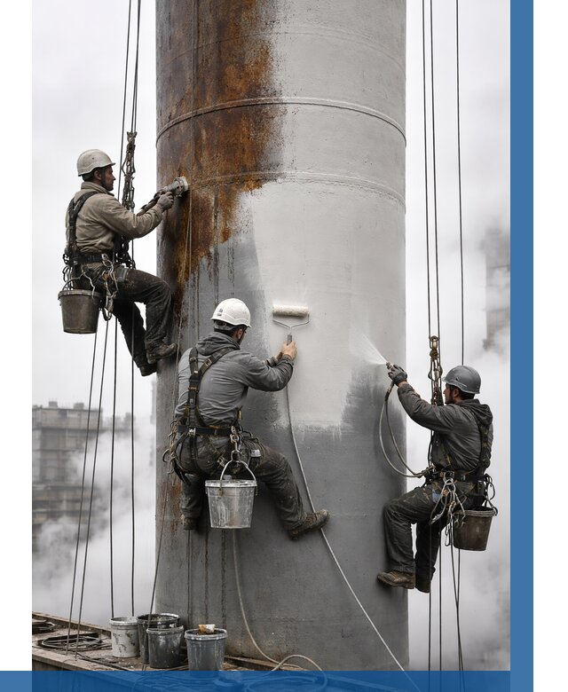 Покраска дымовых труб в Камышине от 8735 р. | ВЫСОТНИК-Кмш