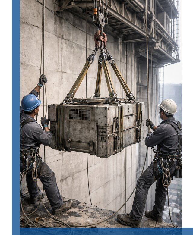 Такелажные работы на высоте, подъем и монтаж грузов в Камышине