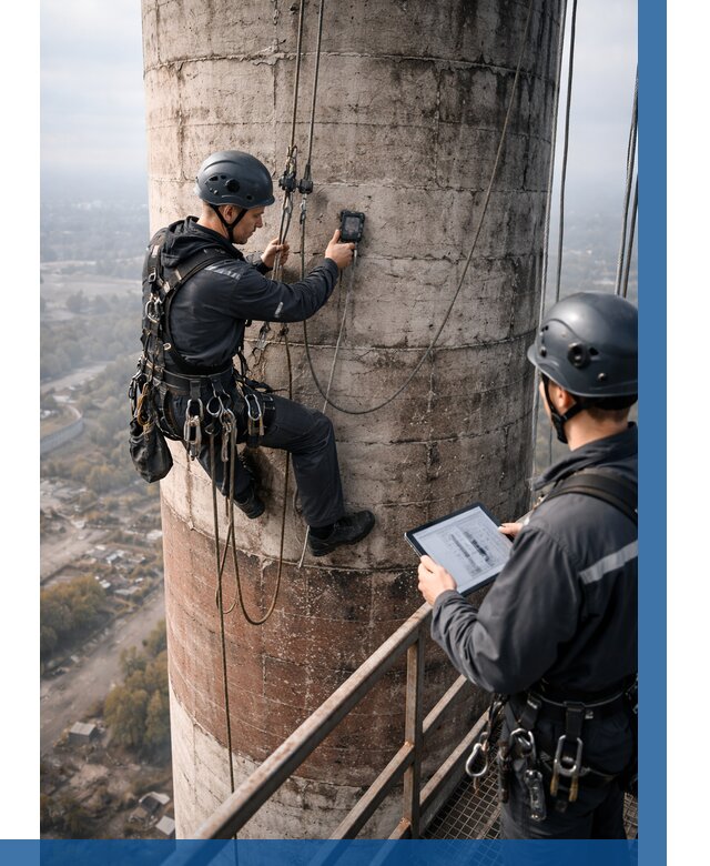 Обследование дымовой трубы в Камышине от 8221 р. | ВЫСОТНИК-Кмш