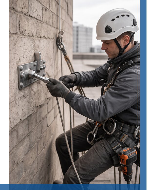 Установка анкерных точек в Камышине от 3597 р. | ВЫСОТНИК-Кмш